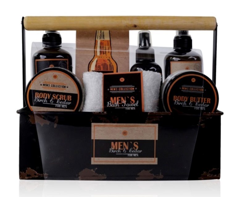 MEN'S COLLECTION badset in metalen mand