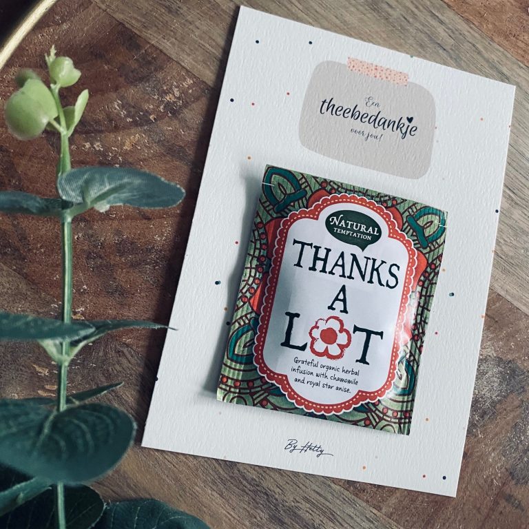 Thee kaart "Een thee bedankje voor jou"