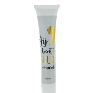Handcrème kleine tube "Je bent goud waard" 50 ml (wit)