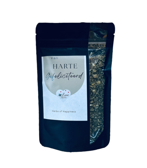 Van harte Gefeliciteerd thee ( 40 gram Herbs of Happiness thee)