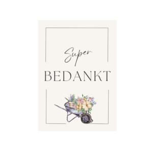 Kaart " Super bedankt"
