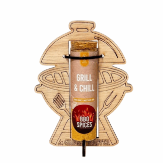 Mini Houten BBQ met Kruidenbuisje – Cadeau voor de échte Grillfan