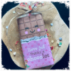 Chocoladereep "Lieve juf, thanks a chocolot" met theezakje "Thanks a lot"